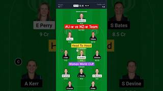 AU-w vs NZ-w Today Dream11 Prediction Team || AU-w vs NZ-w || #shorts