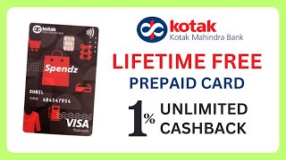 Kotak Spendz Prepaid Card | 1% Cashback