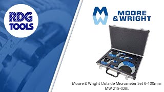 Moore & Wright Outside Micrometer Set 0 100mm MW215 02BL (RDG TOOLS)