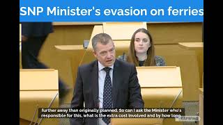 SNP Minister's evasion on ferries