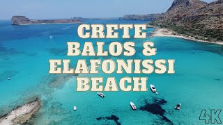 Crete Balos & Elafonissi Beach drone view 4k