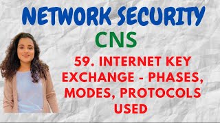 #59 Internet Key Exchange - Phases, Modes, Methods  |CNS|