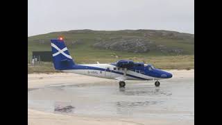 Aircraft taking off from a beach