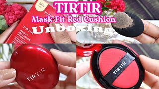 SWATCHES  CUSHION: TIRTIR MASK FIT RED CUSHION DI KULIT KERING