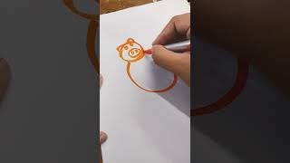 One circle one circle one big Circle #viral #shorts #simple #drawing #pig #orange #learn