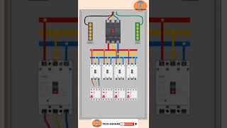 MCCB distribution panel & wiring connection diagram #shorts #wiring #electrical #electricalvideos