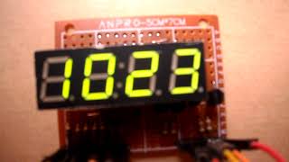 Print Arduino ADC values on 7 segment display