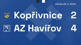 Sestřih gólů AZetu z utkání Kopřivnice - AZ Havířov (28.2.2024, 2:4)