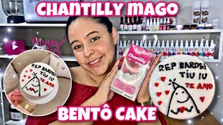 TESTEI O CHANTILLY DA MAGO 💕🎂 FIZ UM BENTÔ CAKE COM FRASES ENGRAÇADAS (MEMES) FICOU MUITO FOFO 😍