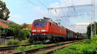 Влак на DB Cargo с локомотив 86 017 и хубав поздрав, през Провадия