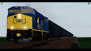 CSX 3148 Leads Big Coal train With DPU