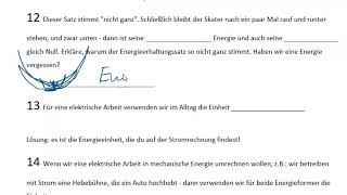 Arbeitsblatt Energie und Leistung, Teil 1, 01-16 - potentielle, kinetische, elektrische Energie