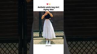 How to style aesthetic white skirt #aesthetic #pinterest #shorts