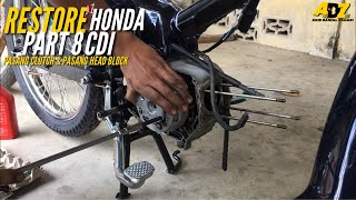 RESTORE HONDA CUB CDI PART 8 | PASANG CLUTCH | PASANG HEAD BLOCK