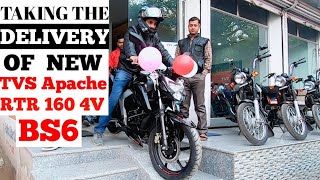 Taking Delivery of TVS Apache RTR 160 4V BS6 1st owner In India || RIDER ARYAN