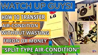 WOW! TRANSFER A/C SPLIT TYPE NO WASTING FREON and MONEY #BOYETVLOG