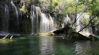 relaxing sounds of nature, waterfall, birds, meditation, sleep