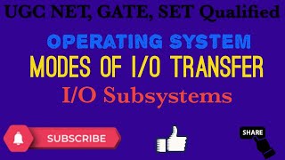 I/O Subsystems | Modes of IO transfer | Input Output system in OS | UGCNET | University exams