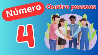 Número 4| NÚMEROS para CRIANÇAS - Aprendendo os NÚMEROS