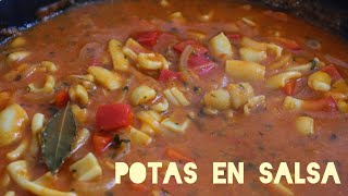 Potas (calamares) en salsa | Receta muy fácil paso a paso