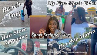 WEEKEND VLOG: MY FIRST MUSIC VIDEO, STRIPPER VLOG, BEACH DAY WITH LOGAN & FRIENDS, HAIR STORE HAUL