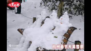 杭州大美雪景：2008年春节前夕杭州迎来最美的雪西湖。。。