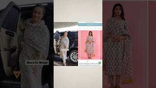 Shraddha Kapoor in cotton suit by Riddhi Suri #shortsfeed