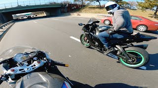 *WE BOTH CRASHED*..RIDING W/ ANOTHER NYC MOTOVLOGGER @motomactv BMW S1000RR x KAWASAKI NINJA ZX10R