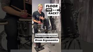 Floor Tom as a Rack Tom?! 🤔How to make it work #drum #drumergonomics #setup