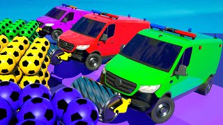 Wheels on the Bus + Finger Family - Soccer ball shaped obstacles - Baby Nursery Rhymes & Kids Songs