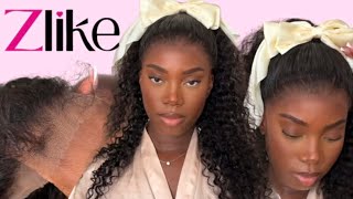 ZLIKE HAIR CURLY WIG INSTALL 💇🏾‍♀️