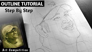 MS DHONI OUTLINE TUTORIAL | ART COMPETITION 2023