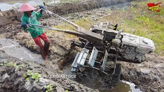 Bekas Cangkulan Bikin Susah Traktor Sawah Nyingkal