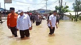 sekda Sanggau,porkompimcam Tayan hulu,BPBD meninjau banjir di desa sosok tayan hulu Sanggau, 2024.