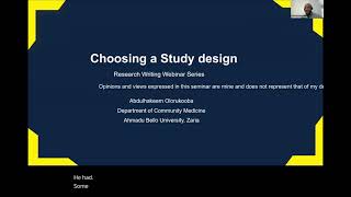 Study Designs for Health Researchers: An introduction to the M.U.S.T rule