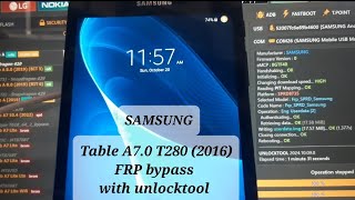 Samsung Tab A 7.0 (T280) Frp unlocktool