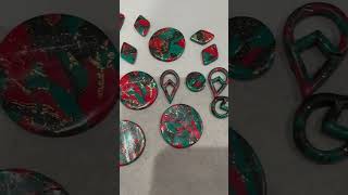 Polymer Clay/Beginner/Juneteenth Red Black Green🖤❤️💚#diy #polymerclay #polymerclayjewelry