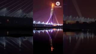 Delhi #Signature_Bridge 541 फीट ऊंचा है दिल्ली का  यह सिग्नेचर ब्रिज