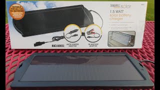 ThunderBolt Magnum 1.5 Watt Solar Battery Charger Review | Harbor Freight