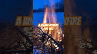 A Winter Bonfire For You To Enjoy. #snow #bonfire #summervibes