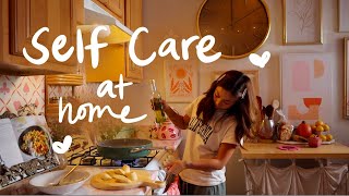 SELF CARE day in my studio apartment 🎀 | chores, matcha time, cooking, dying my roots, etc!