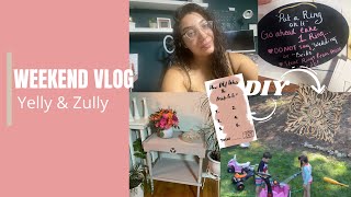 WEEKEND VLOG | FAMILY BIRTHDAY, YARD WORK, TOY CAR WASH | Yelly&Zully