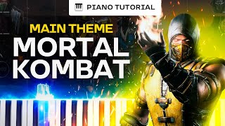 Mortal Kombat Theme - EASY Piano Tutorial