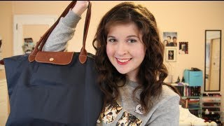 What in my School Bag! 2013 (High School) Longchamp Le Pliage Large