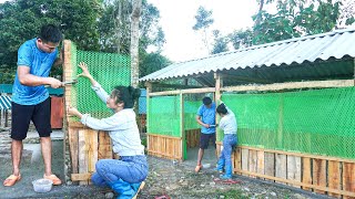 Roofing, Pouring Concrete On Floors And Mesh Fences - New Chicken Coop Complete. Live with nature