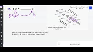 Example 3 deciliters to centiliters