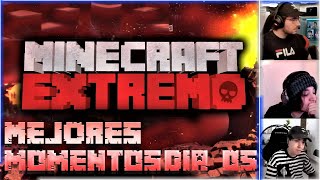 😨😱☠SOLO EXISTE CAOS Y DESESPERACIÓN☠😱😨 Mejores Momentos y Muertes MINECRAFT EXTREMO DÍA #05 🤯💔