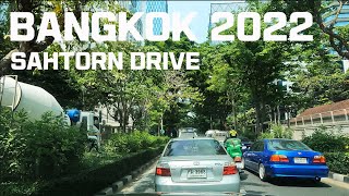 Driving around Bangkok's business district, Thailand 4K Drive