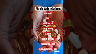 Medical abbreviations #nursingschool #nursingstudent #studentnurse #metricsystem #nclexrn #nursing