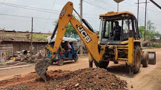 JCB | Domkal to godhanpura road working in Jcb